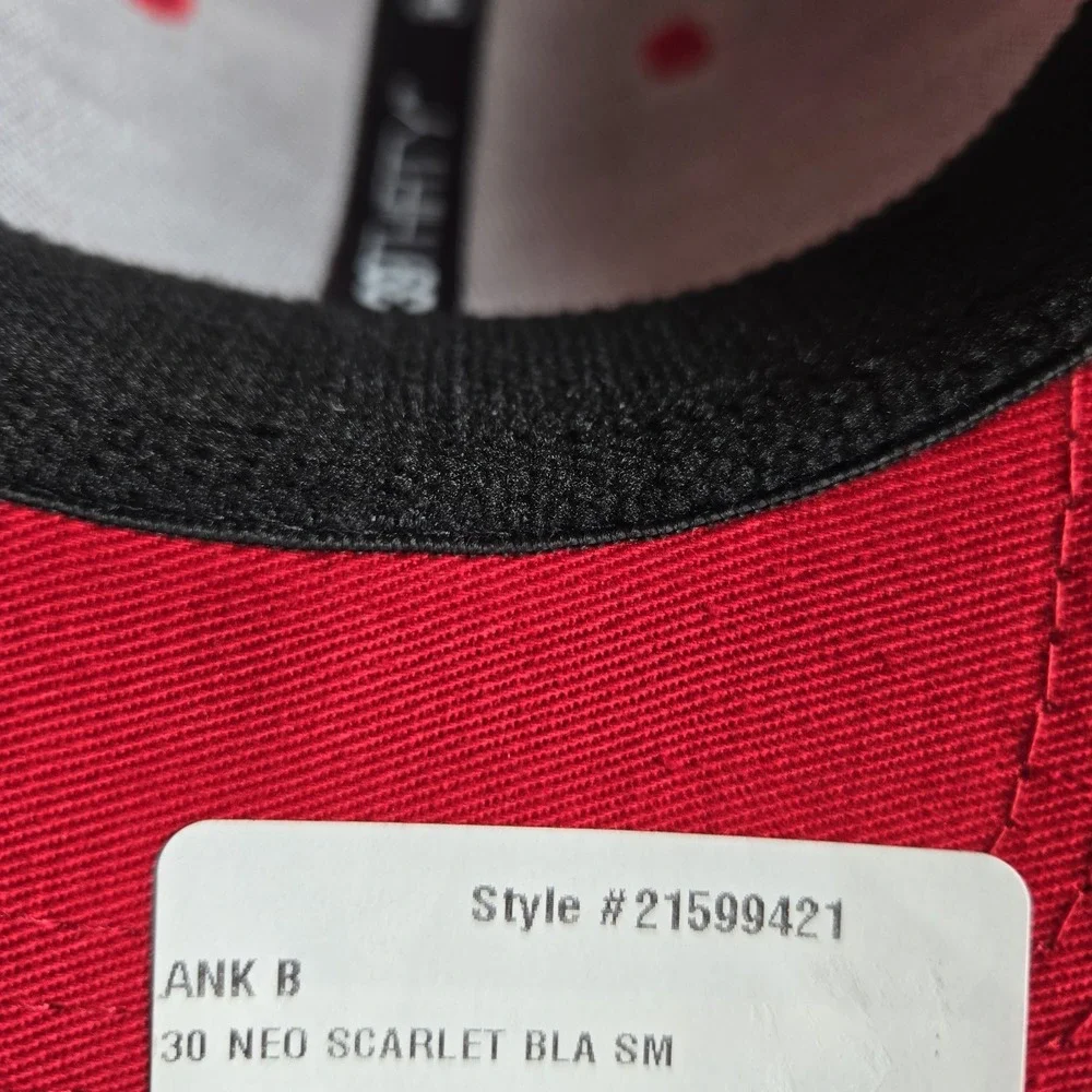 New Era 39Thirty Blank Stretch Cotton Scarlet Red Hat Cap Small/Medium NE1000‎